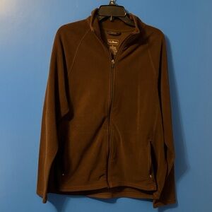 L.L. Bean Chocolate Zip-Up Fleece